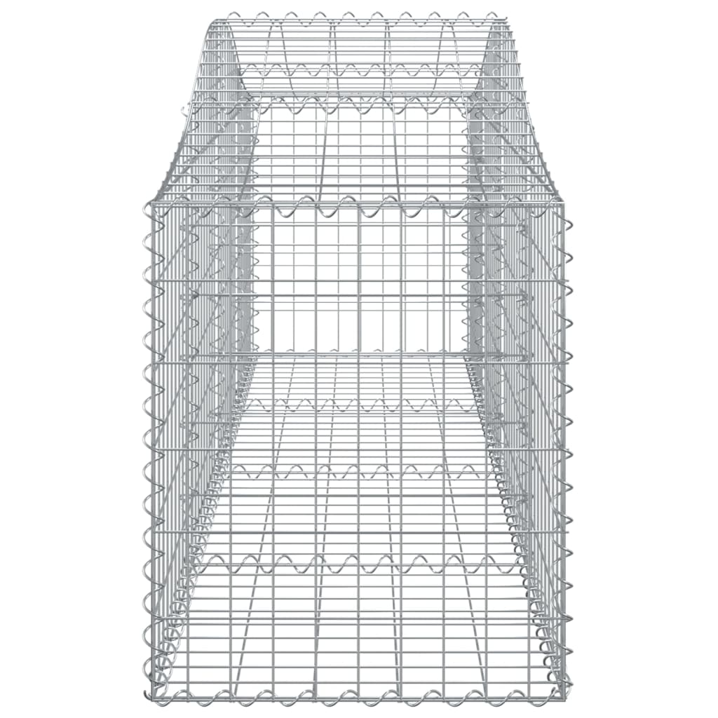 vidaXL Габионни кошници арка 5 бр 200x50x60/80 см поцинковано желязо