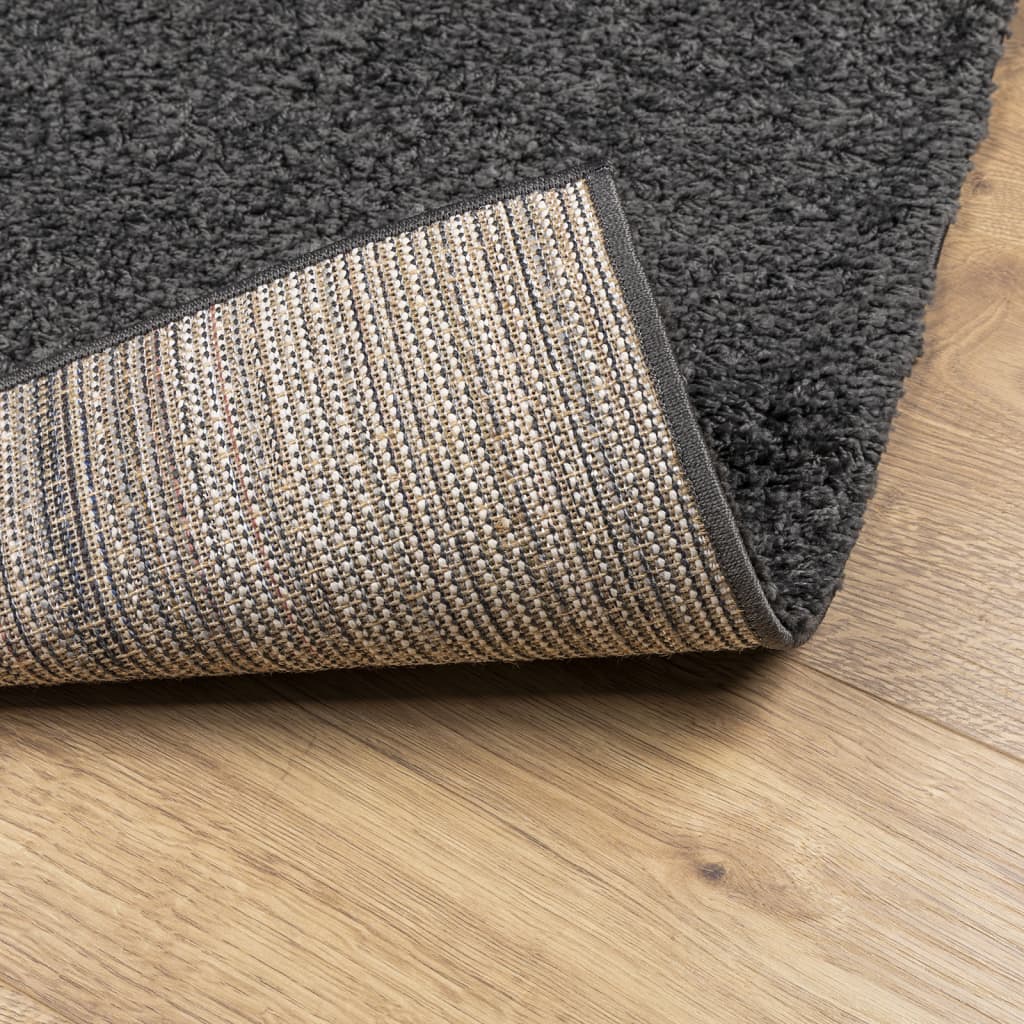 vidaXL Шаги килим с дълъг косъм "PAMPLONA" модерен антрацит 120x120 см