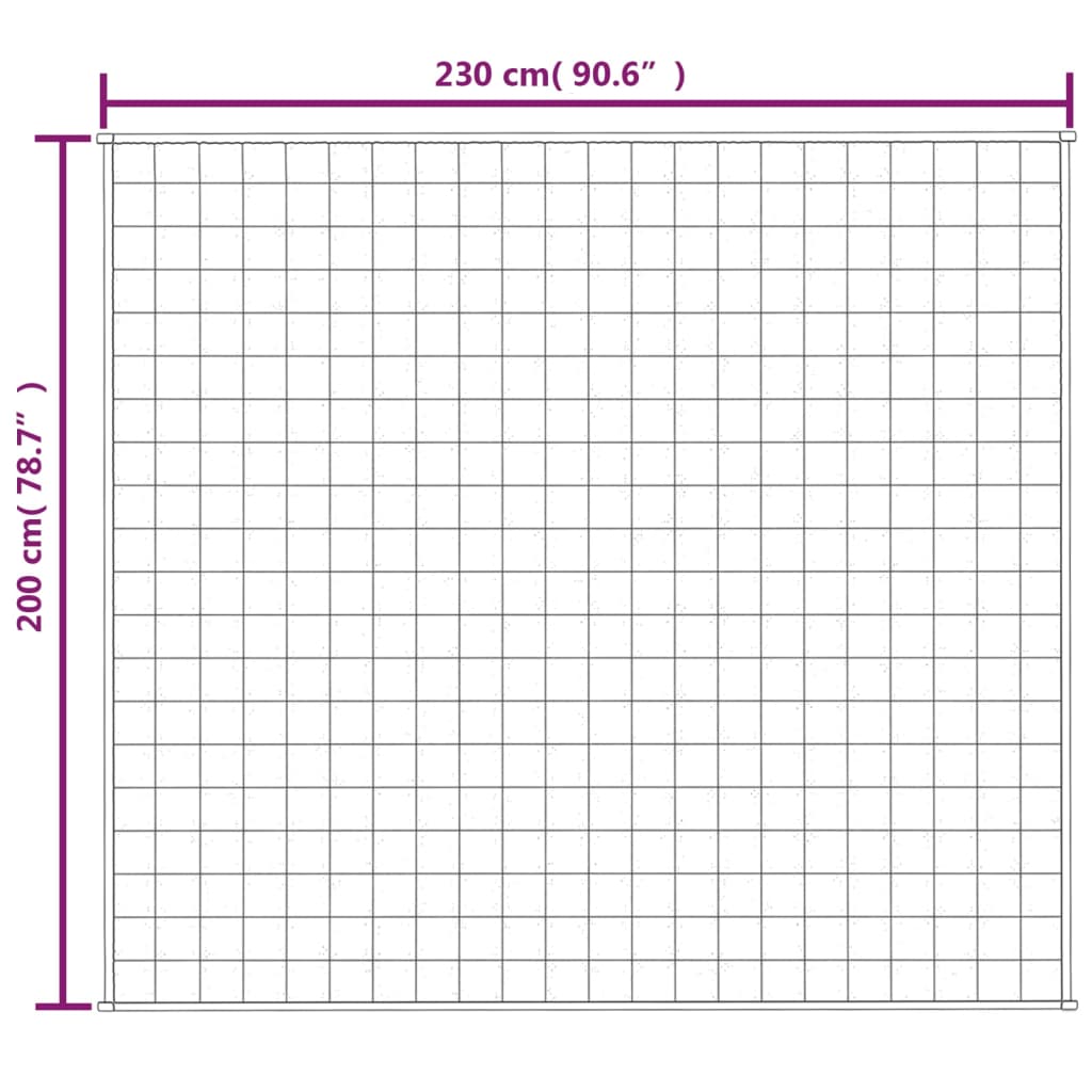 vidaXL Утежнено одеяло светлокремаво 200x230 см 13 кг плат