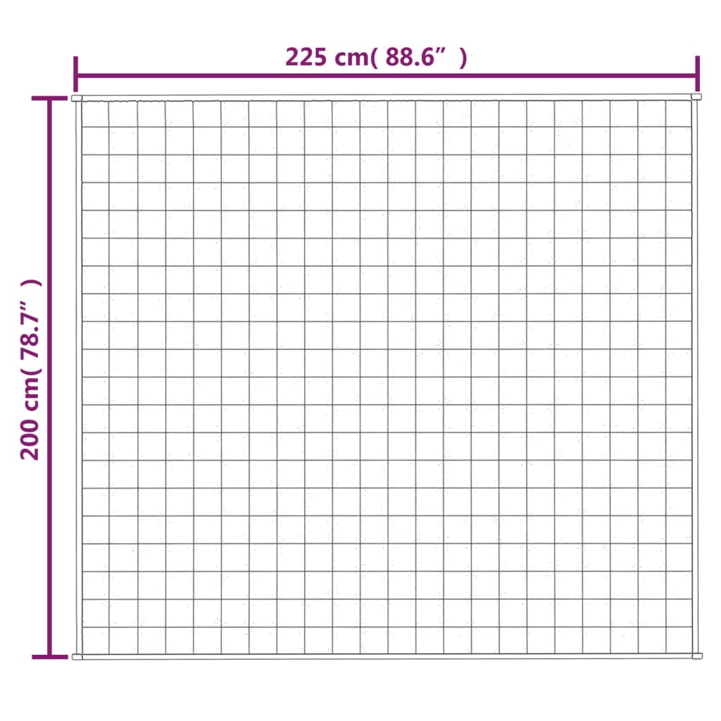 vidaXL Утежнено одеяло светлокремаво 200x225 см 13 кг плат