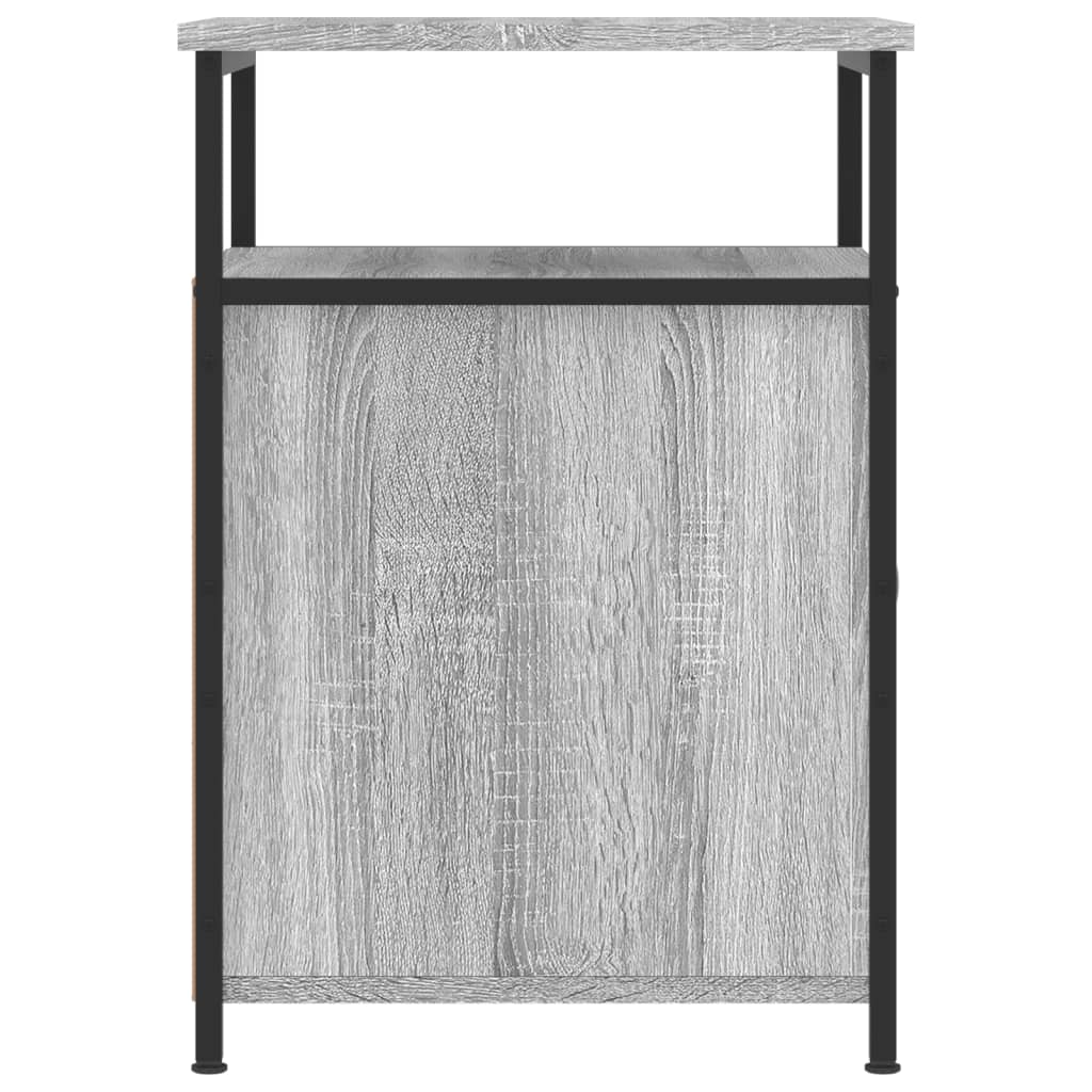 vidaXL Нощно шкафче, сив сонома, 40x42x60 см, инженерно дърво