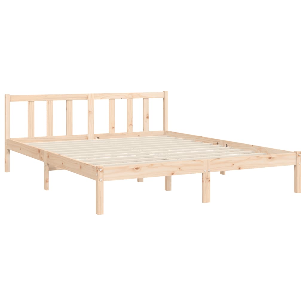 vidaXL Рамка за легло с табла 5FT King Size масивно дърво