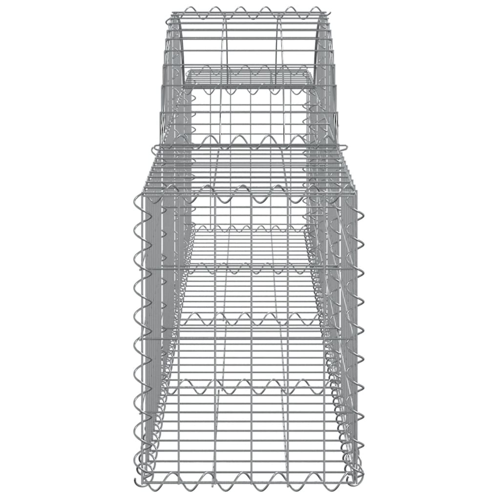 vidaXL Габионни кошници арка 10 бр 200x30x40/60 см поцинковано желязо