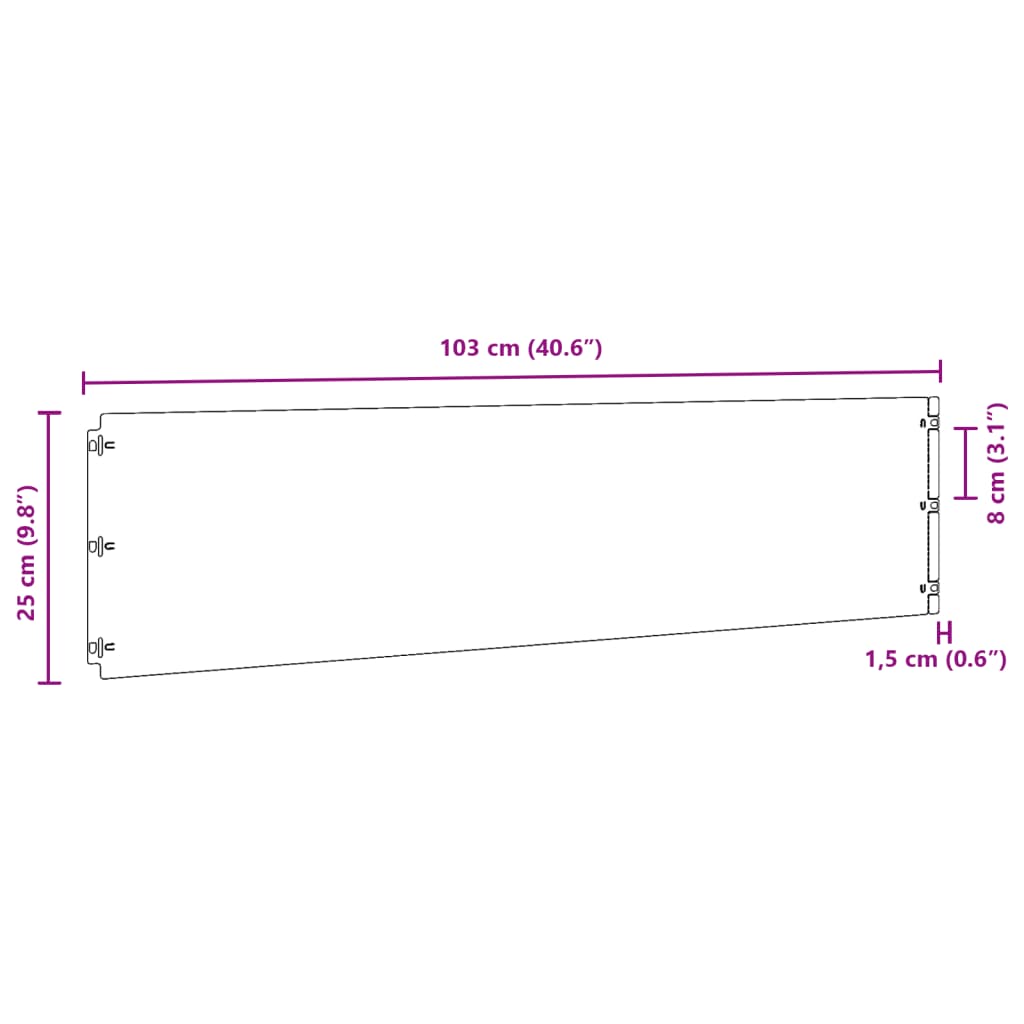 vidaXL Градински кантове 10 бр 25x103 см гъвкави кортенова стомана