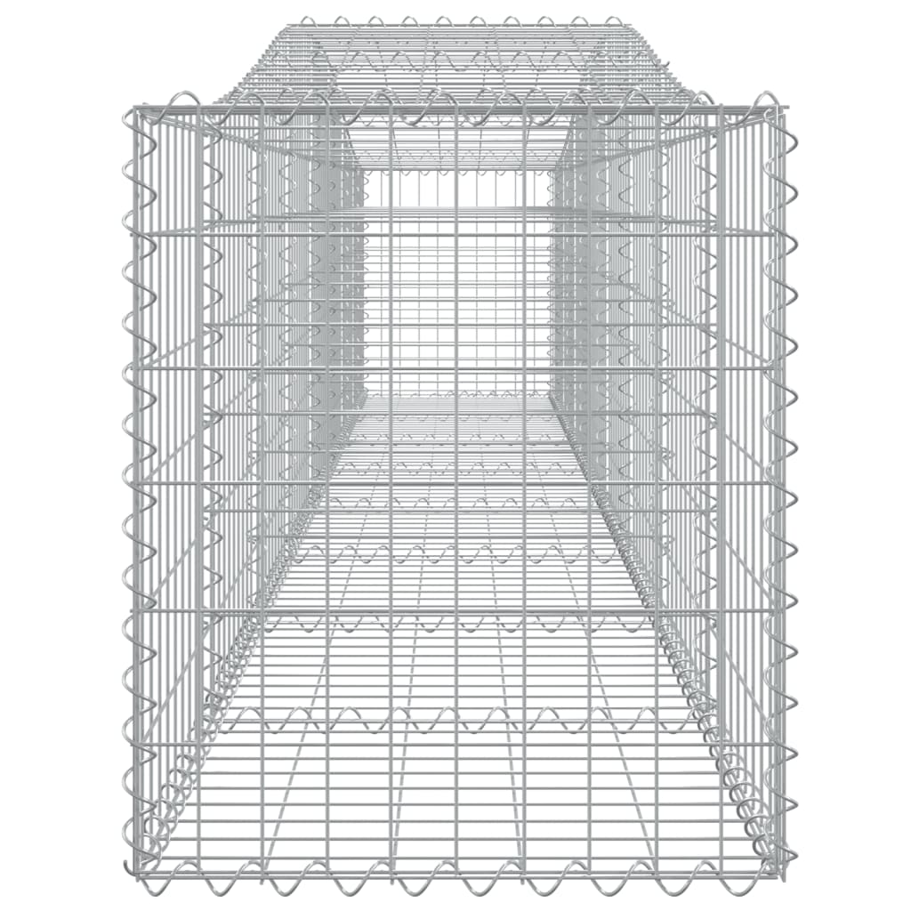 vidaXL Габионни кошници арка 5 бр 400x50x60/80 см поцинковано желязо