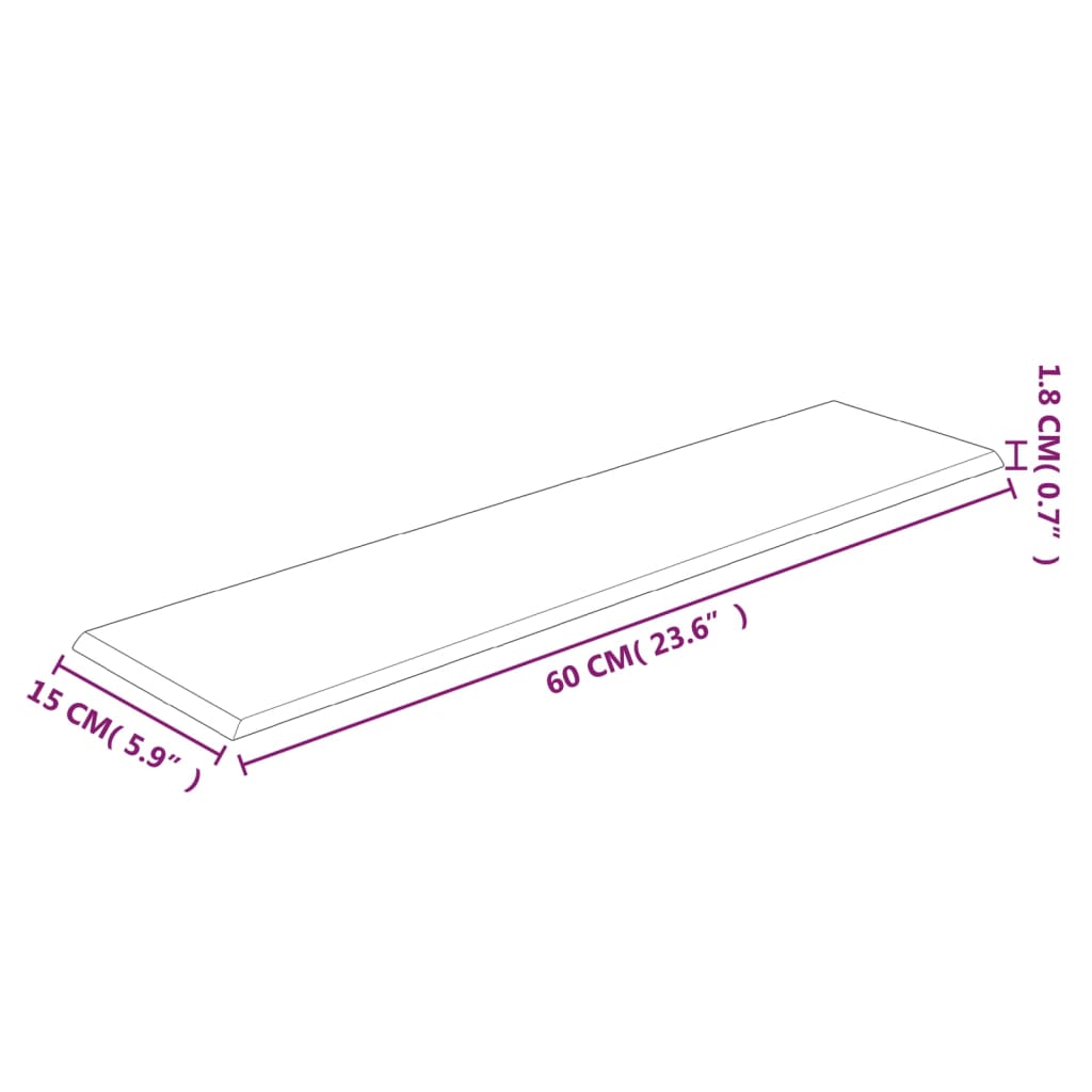 vidaXL Стенни панели, 12 бр, лилави, 60x15 см, плат, 1,08 м?