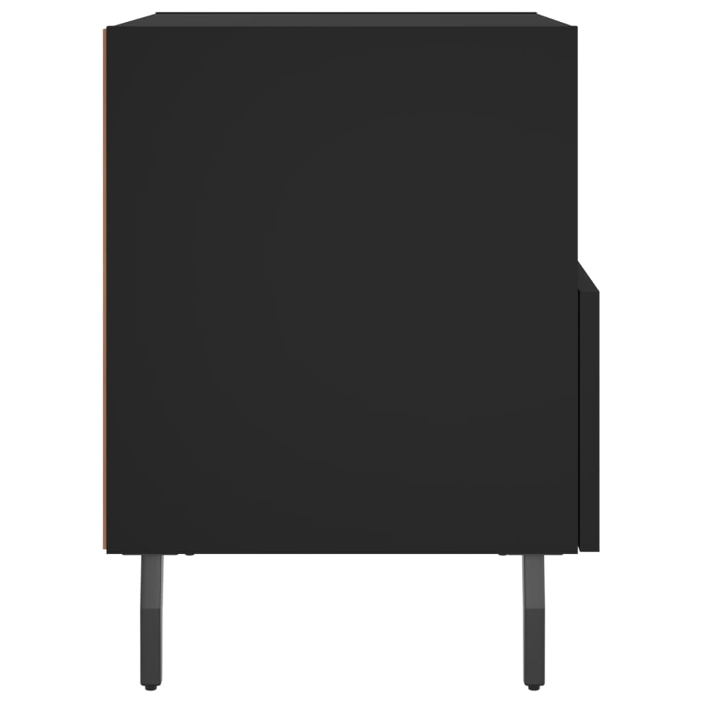 vidaXL Нощни шкафчета, 2 бр, черни, 40x35x47,5 см, инженерно дърво