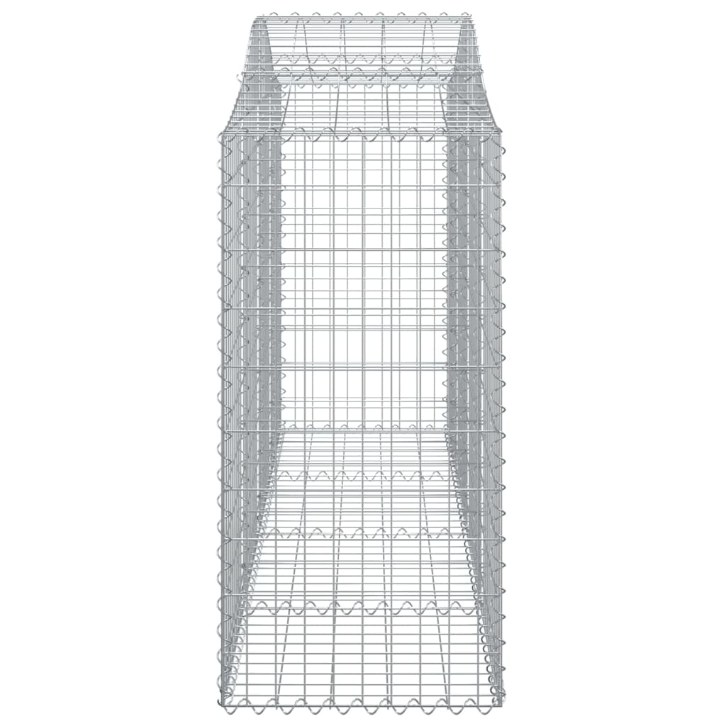 vidaXL Габионни кошници арка 2 бр 200x50x120/140см поцинковано желязо