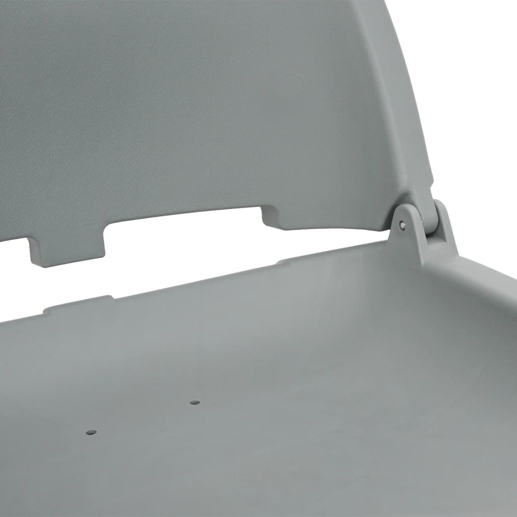 vidaXL Сгъваема седалка за лодка от 4 части, сива