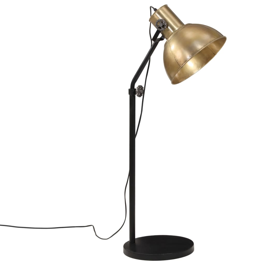 vidaXL Подова лампа, 25 W, античен месинг, 30x30x90-150 см, E27