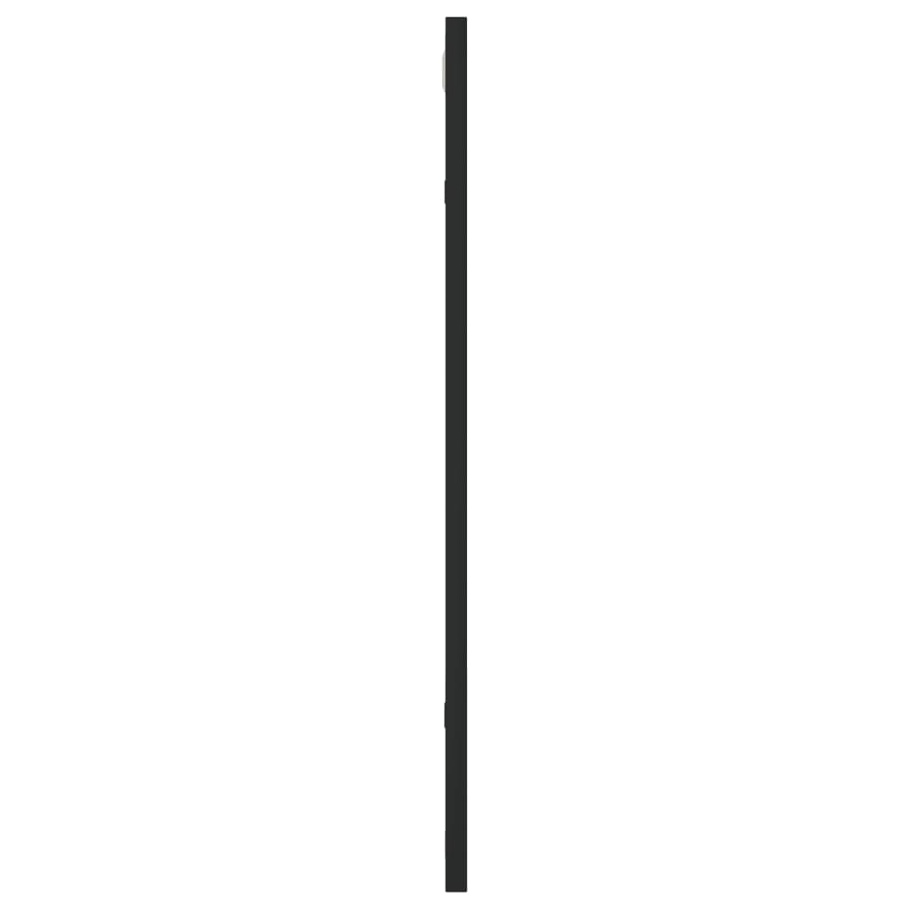 vidaXL Стенно огледало, черно, 50x60 см, правоъгълно, желязо