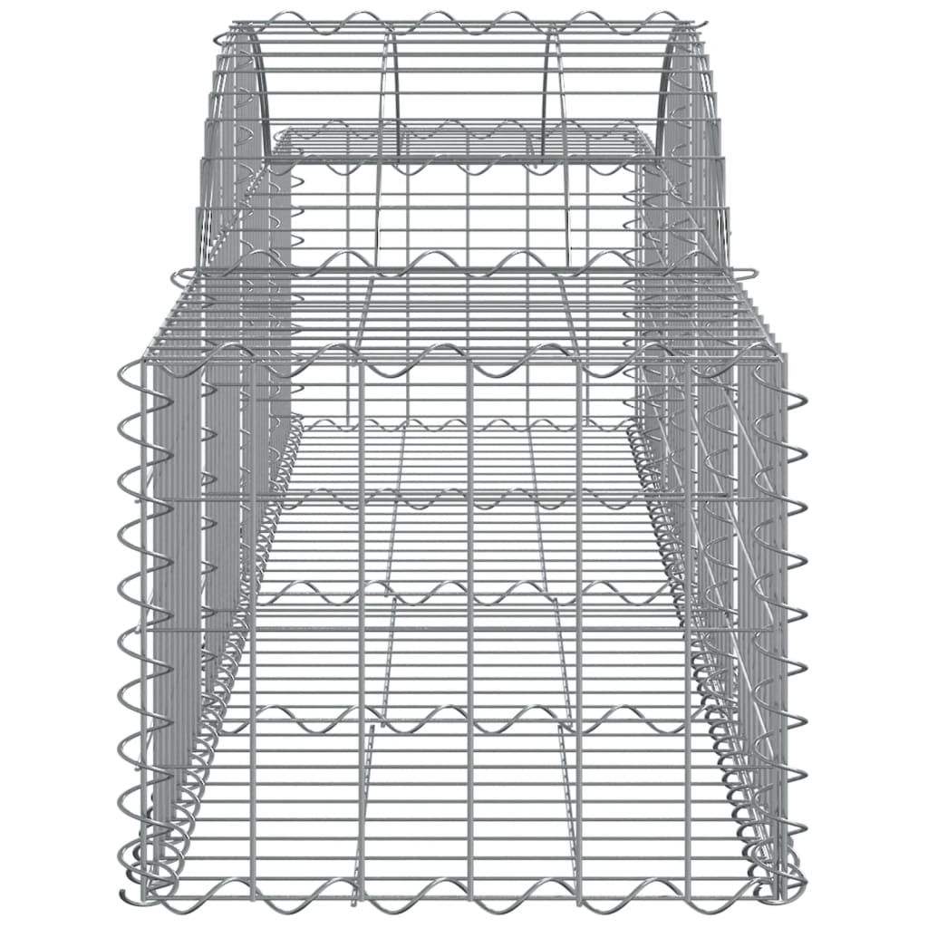 vidaXL Габионни кошници арка 20 бр 200x50x40/60 см поцинковано желязо