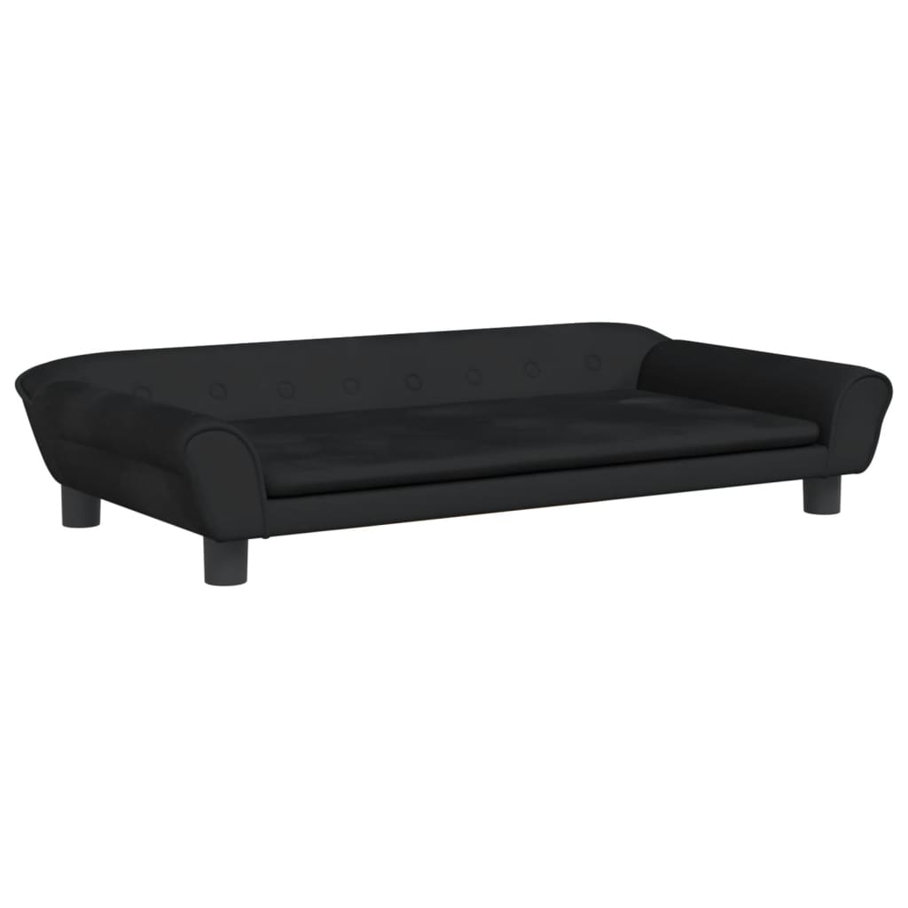 vidaXL Кучешко легло, черно, 100x50x21 см, кадифе