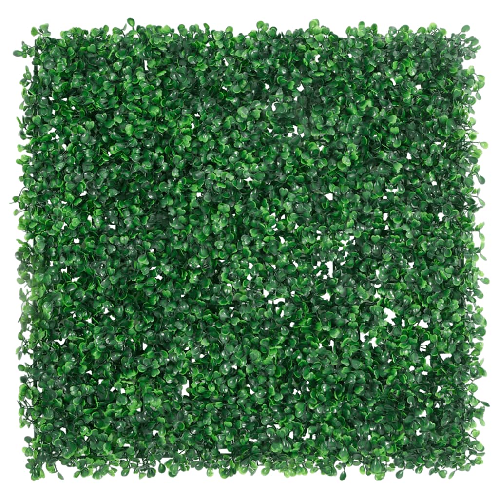 vidaXL Ограда от изкуствени храстови листа 6 бр зелено 50x50 см