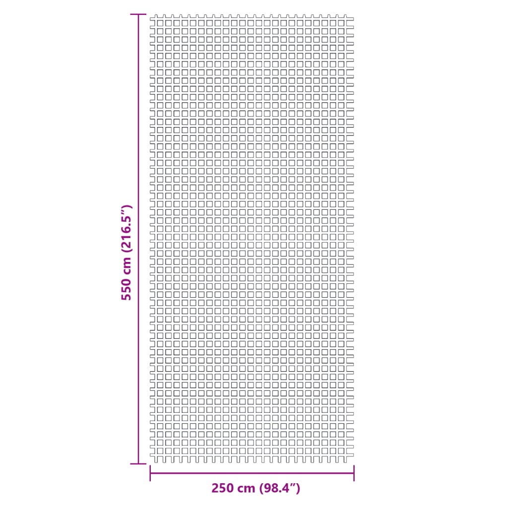 vidaXL Постелка за къмпинг, зелена, 5,5x2,5 м