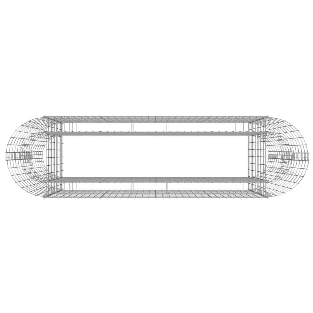 vidaXL Габион повдигната леха, поцинковано желязо, 190x50x100 cм