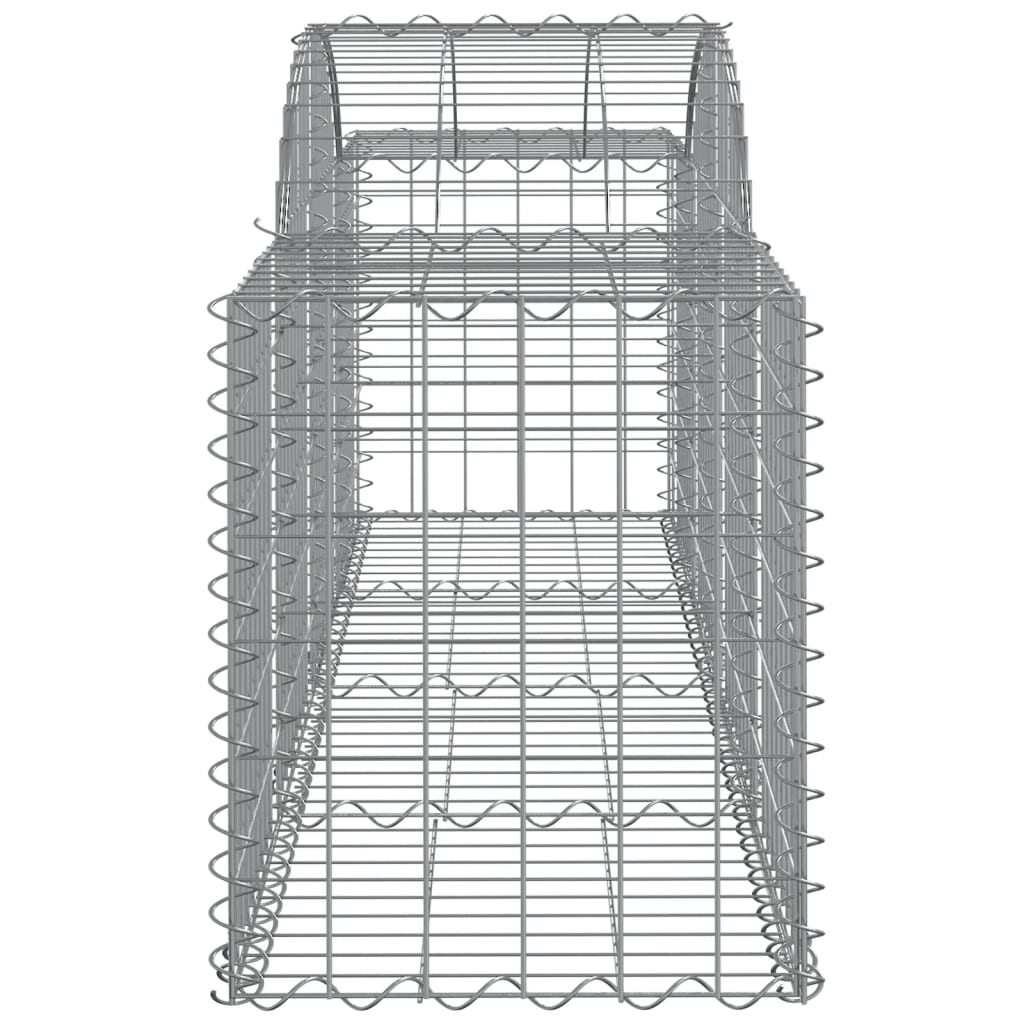 vidaXL Габионни кошници арка 11 бр 200x50x60/80 см поцинковано желязо