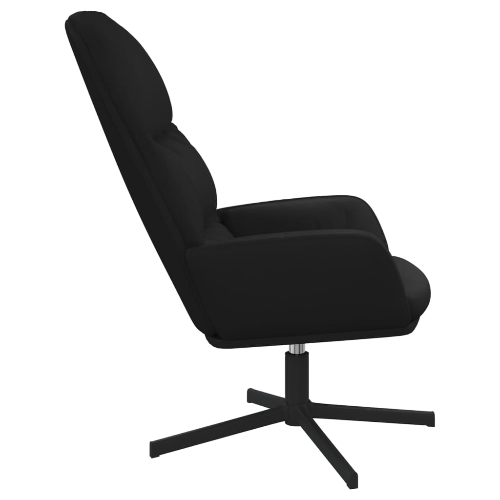vidaXL Релаксиращ стол, черен, изкуствена кожа