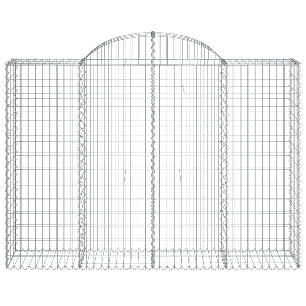 vidaXL Габионни кошници арка 25 бр 200x50x140/160см поцинковано желязо