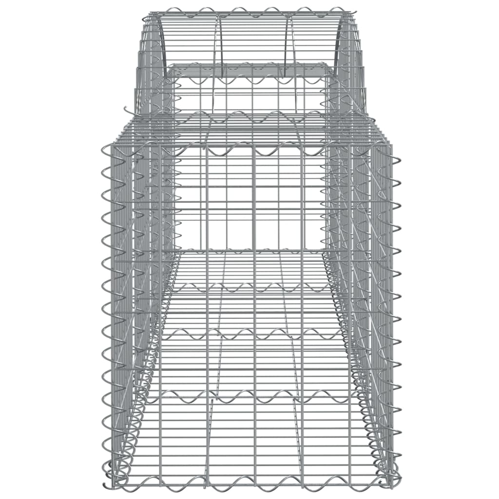 vidaXL Габионни кошници арка 20 бр 200x50x60/80 см поцинковано желязо