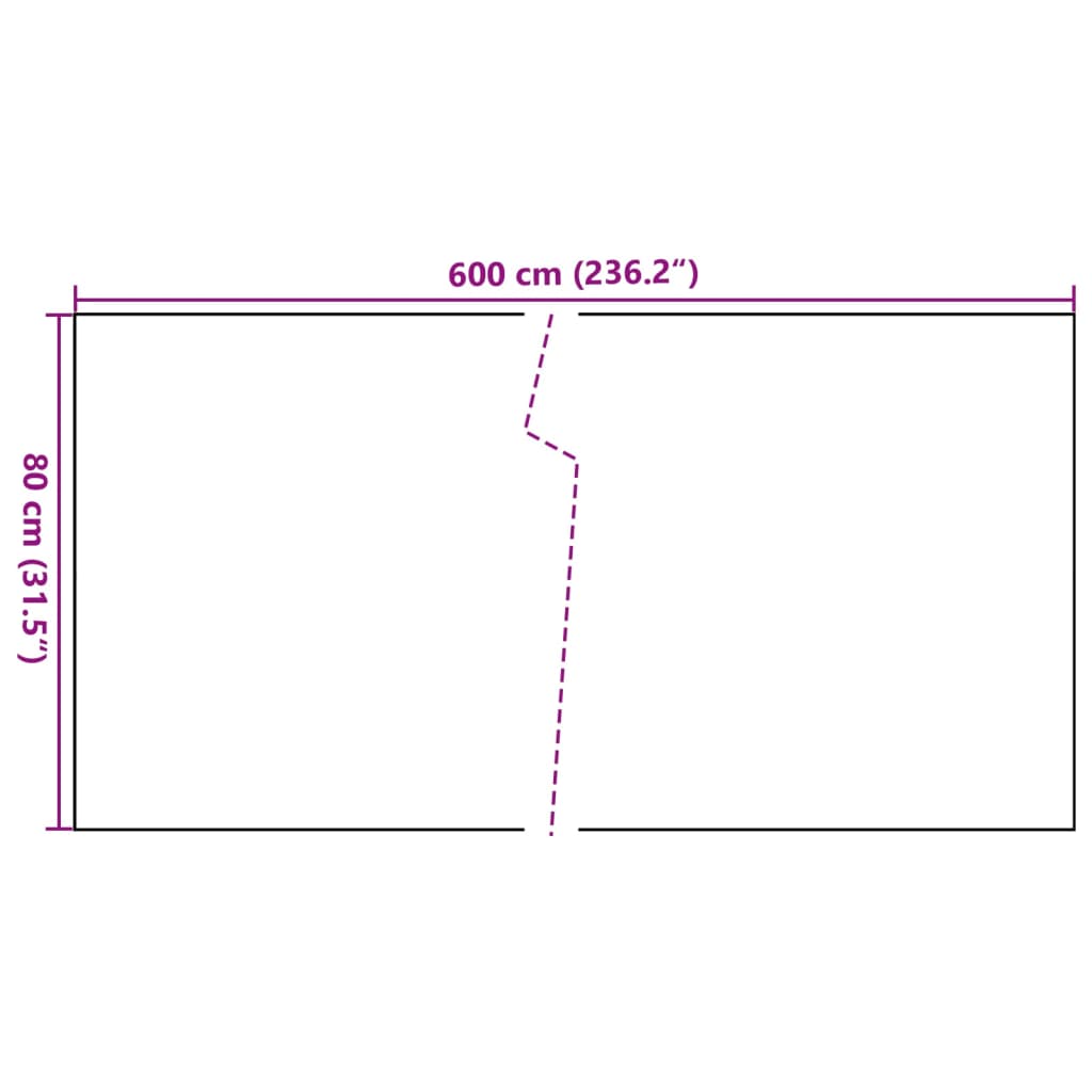 vidaXL Балконски параван, антрацит, 600x80 см, полиратан