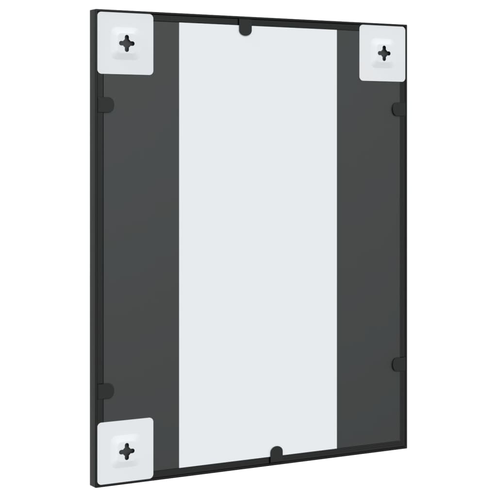 vidaXL Стенно огледало, черно, 40x50 см, правоъгълно, желязо