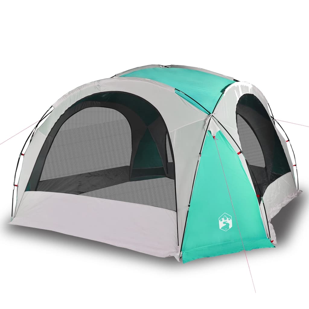 vidaXL Парти палатка, зелена, водоустойчива
