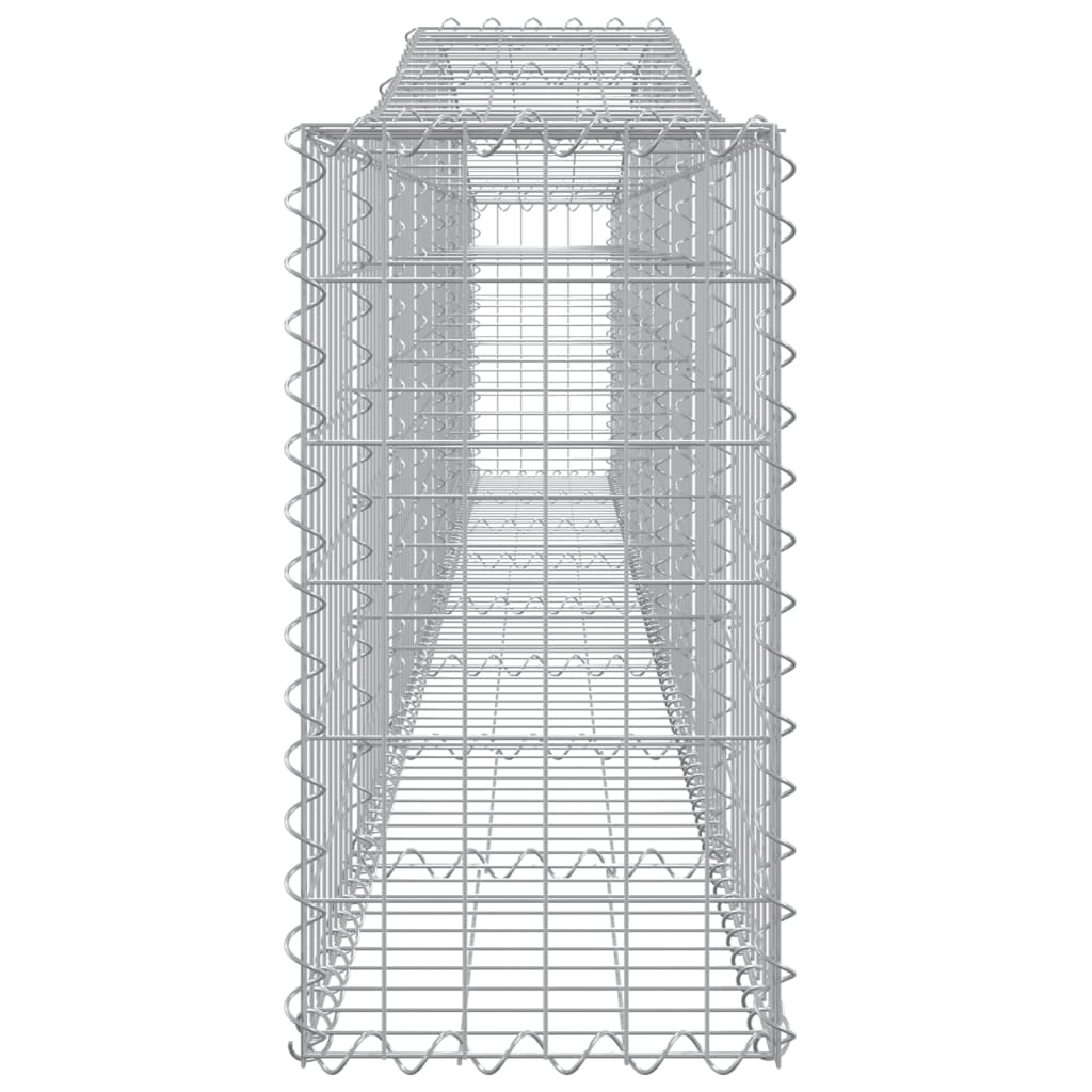 vidaXL Габионни кошници арка 4 бр 400x30x60/80 см поцинковано желязо