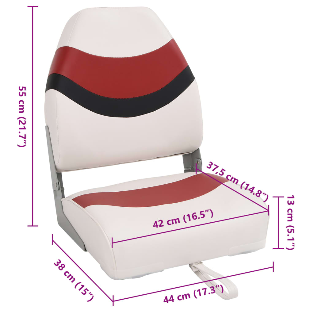 vidaXL Сгъваема седалка за лодка от 2 части, висока облегалка