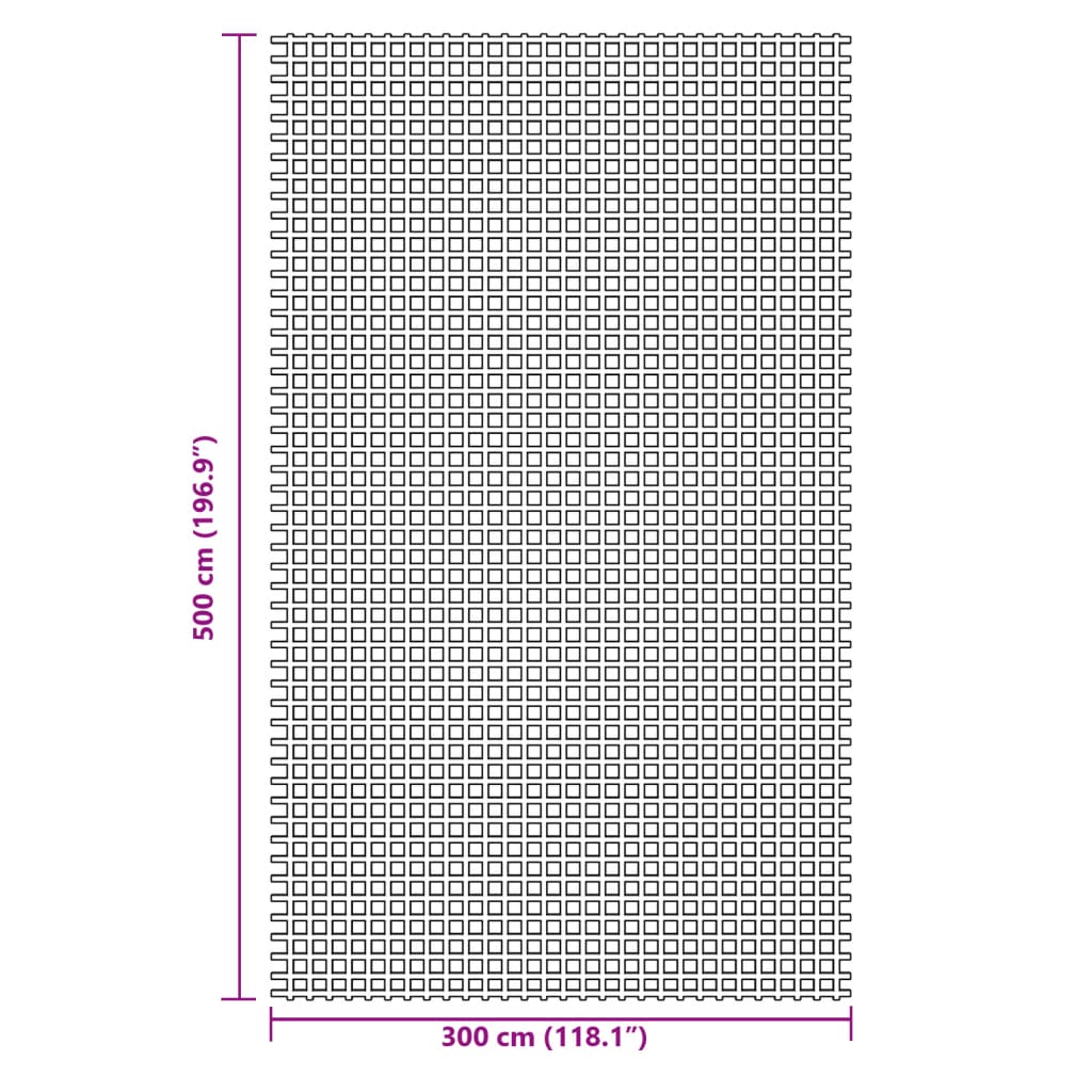 vidaXL Постелка за къмпинг, зелена, 5x3 м