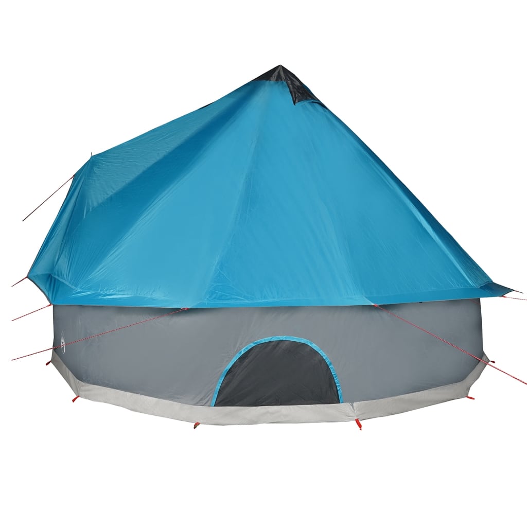 vidaXL Семейна палатка, типи, 12-местна, синя, водоустойчива