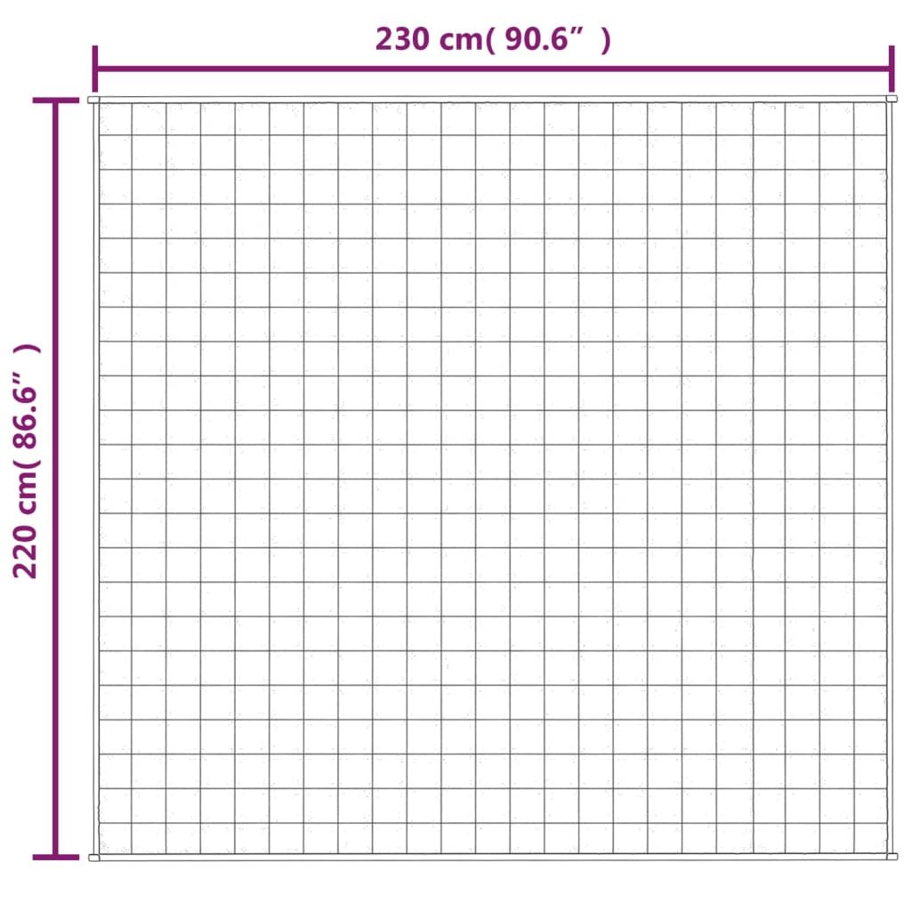 vidaXL Утежнено одеяло синьо 220x230 см 15 кг плат