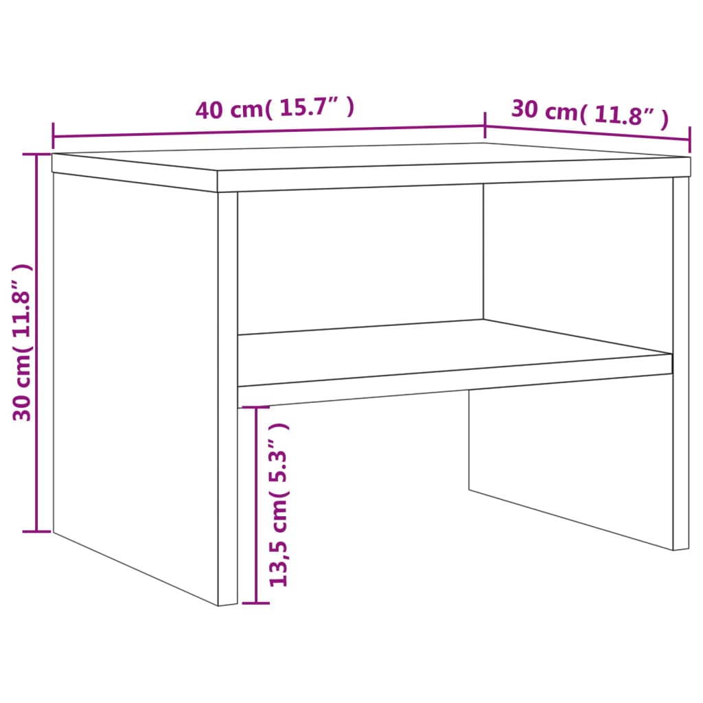 vidaXL Нощни шкафчета, 2 бр, кафяв дъб, 40x30x30 см, инженерно дърво