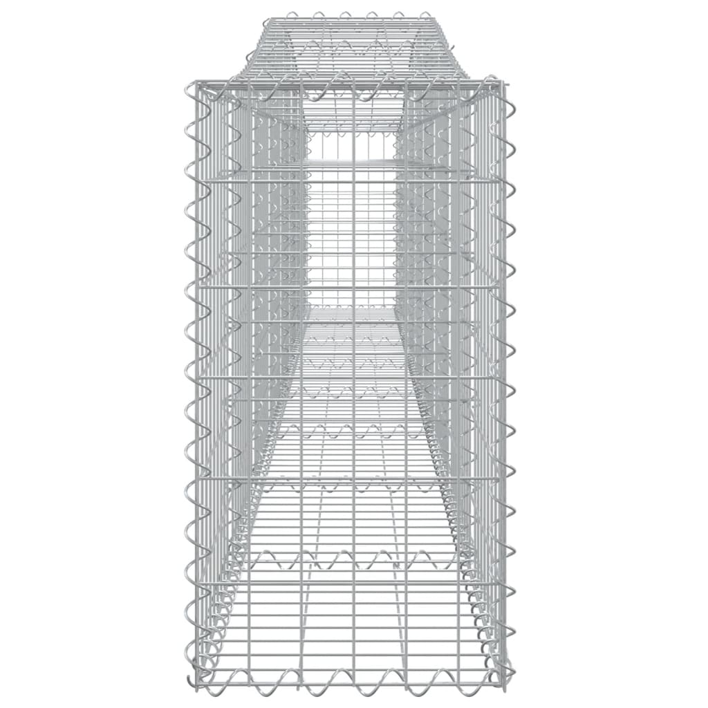 vidaXL Габионни кошници арка 5 бр 400x30x60/80 см поцинковано желязо