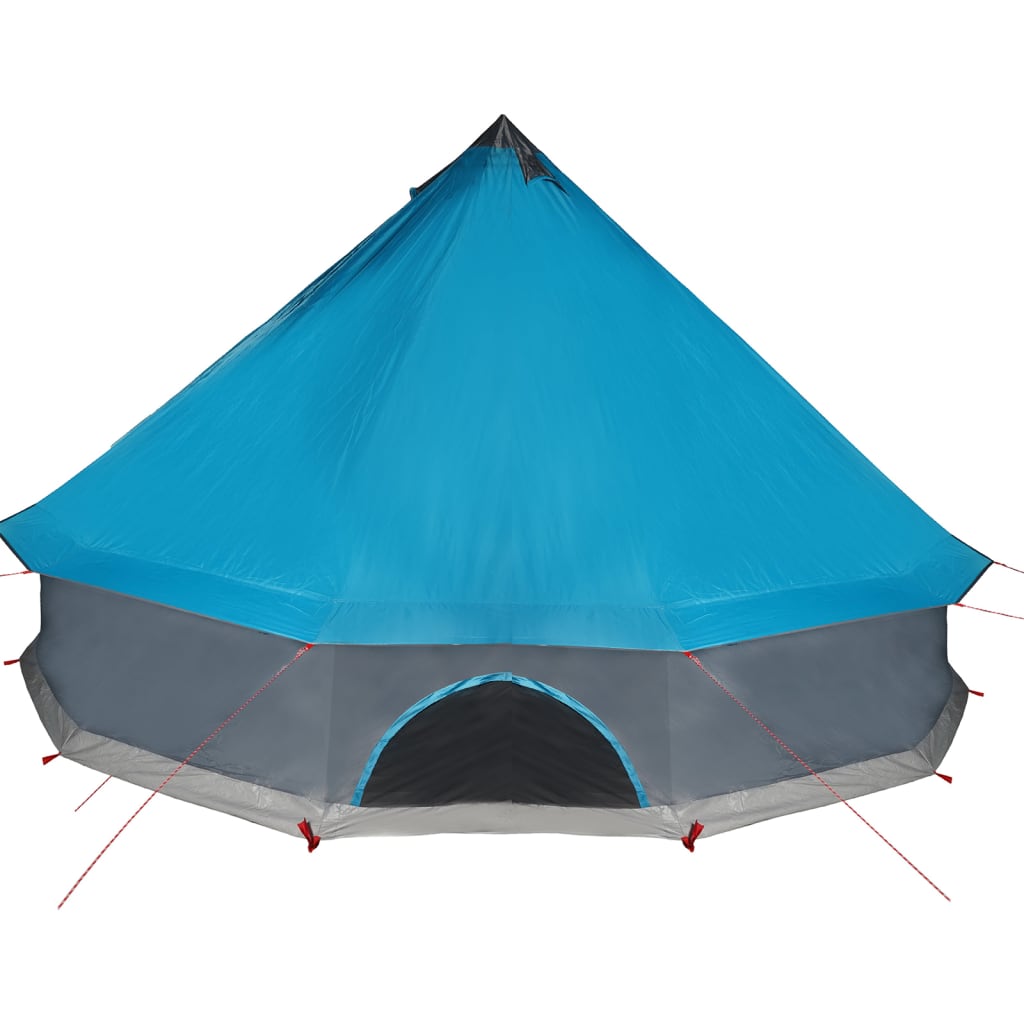 vidaXL Семейна палатка, типи, 12-местна, синя, водоустойчива