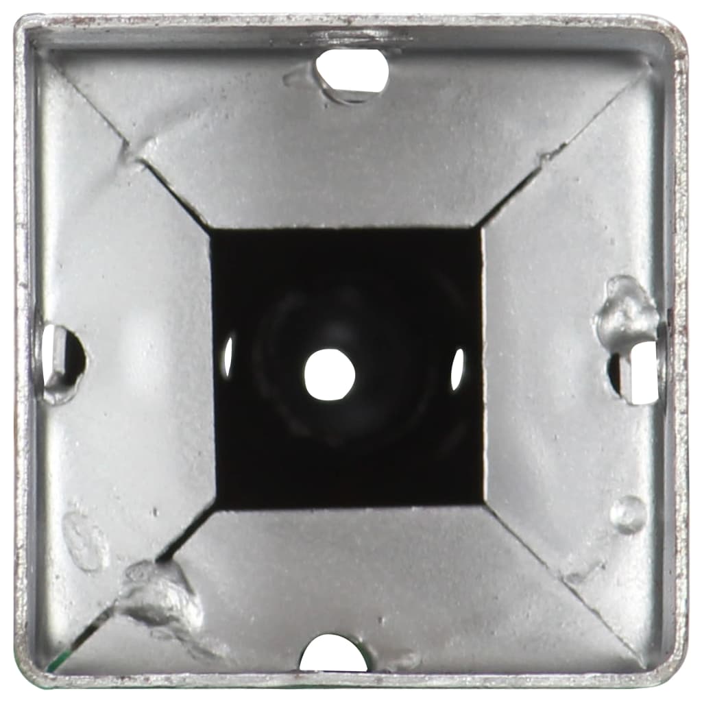 vidaXL Заземителни колове 2 бр сребро 10x10x57 см поцинкована стомана
