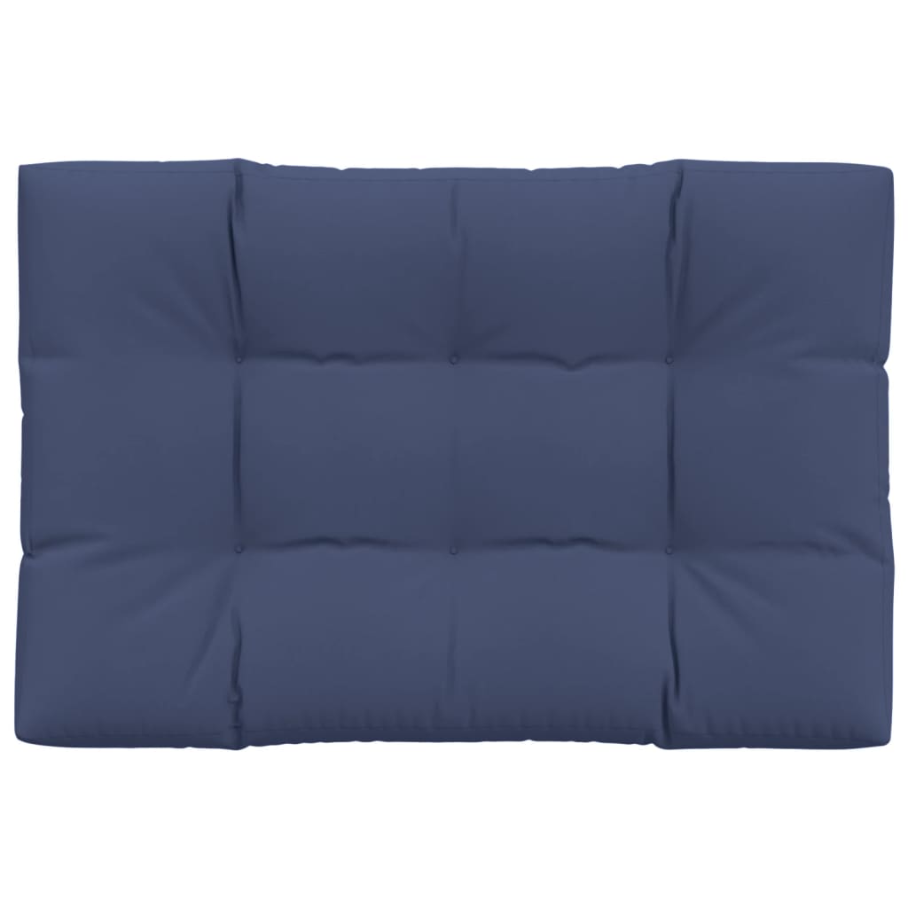 vidaXL Палетна възглавница, нейви синя, 120x80x12 см, текстил