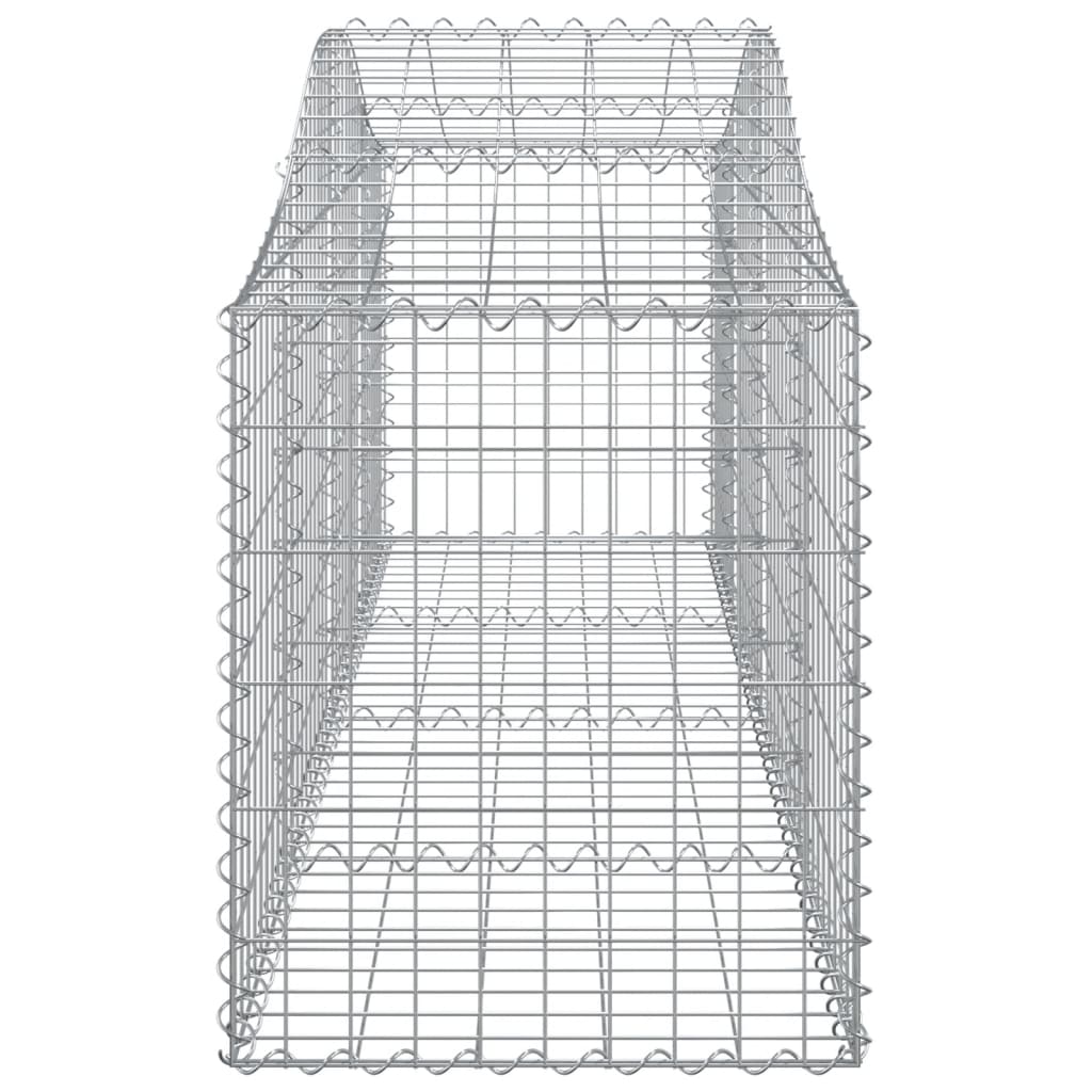 vidaXL Габионни кошници арка 7 бр 200x50x60/80 см поцинковано желязо