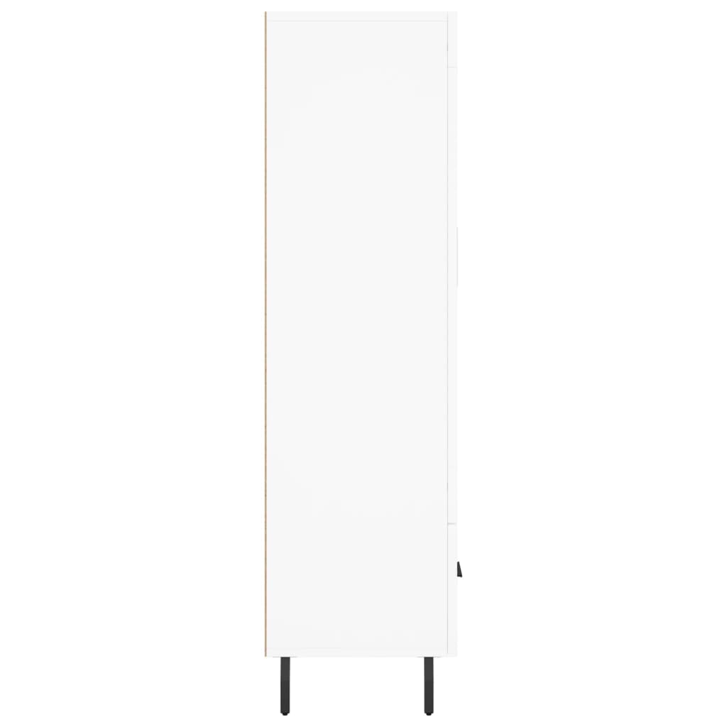 vidaXL Висок шкаф, бял, 69,5x31x115 см, инженерно дърво