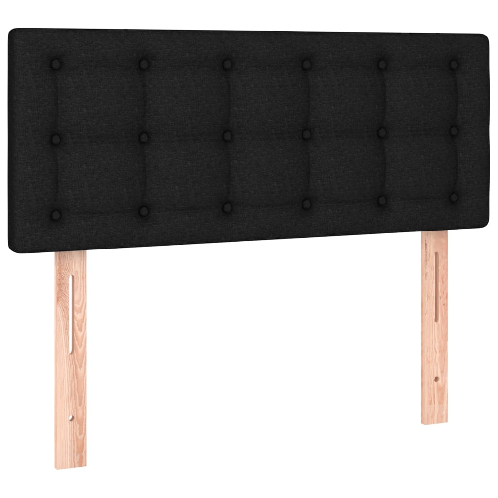 vidaXL Горна табла за легло, черна, 90x5x78/88 см, плат