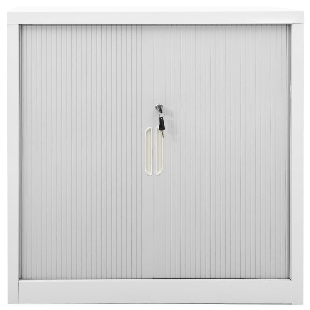 vidaXL Шкаф с плъзгаща врата, сив, 90x40x90 см, стомана
