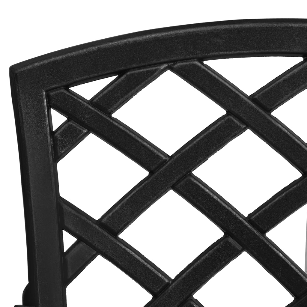 vidaXL Градински столове, 2 бр, лят алуминий, черни