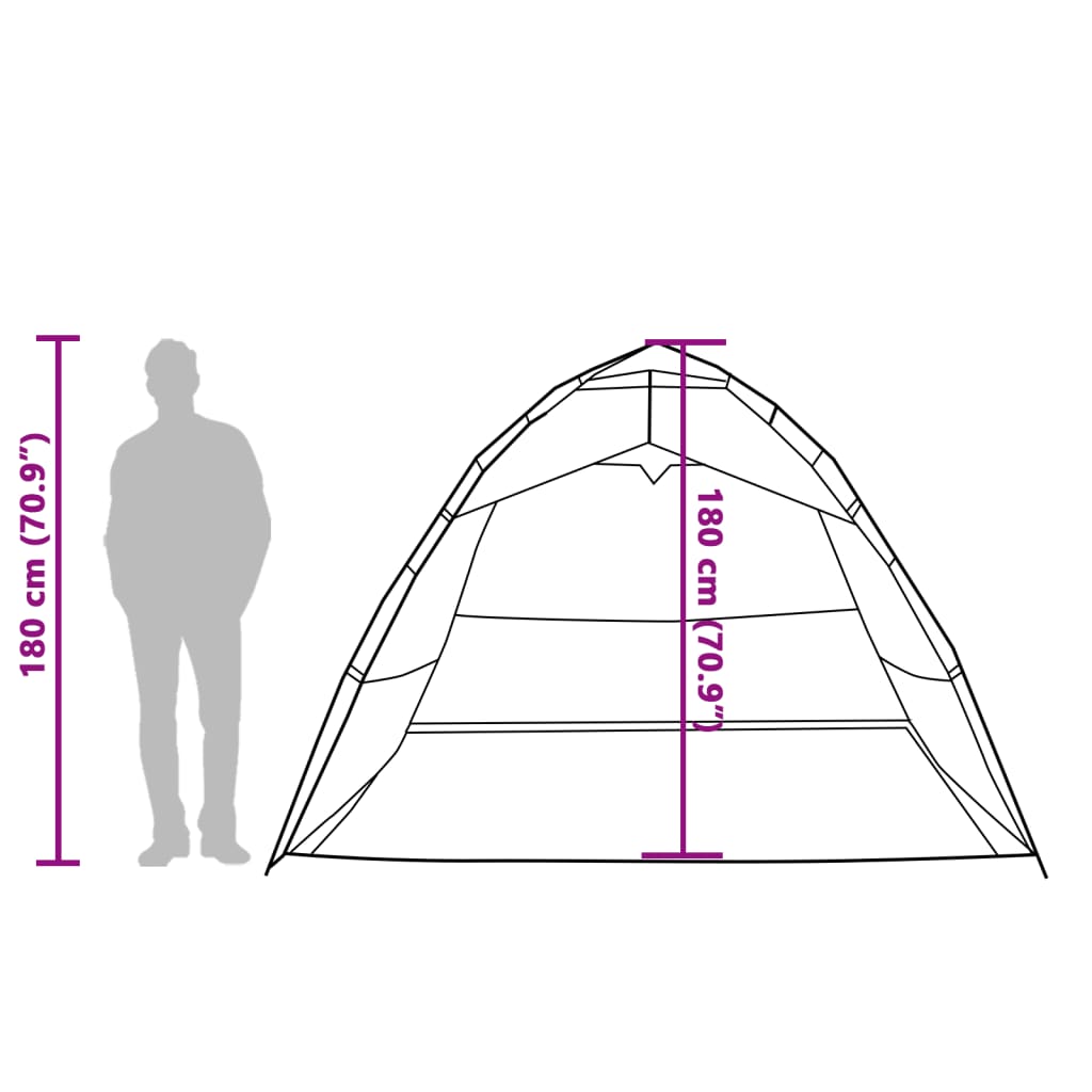 vidaXL Риболовна палатка 4-местна камуфлаж бързо освобождаване