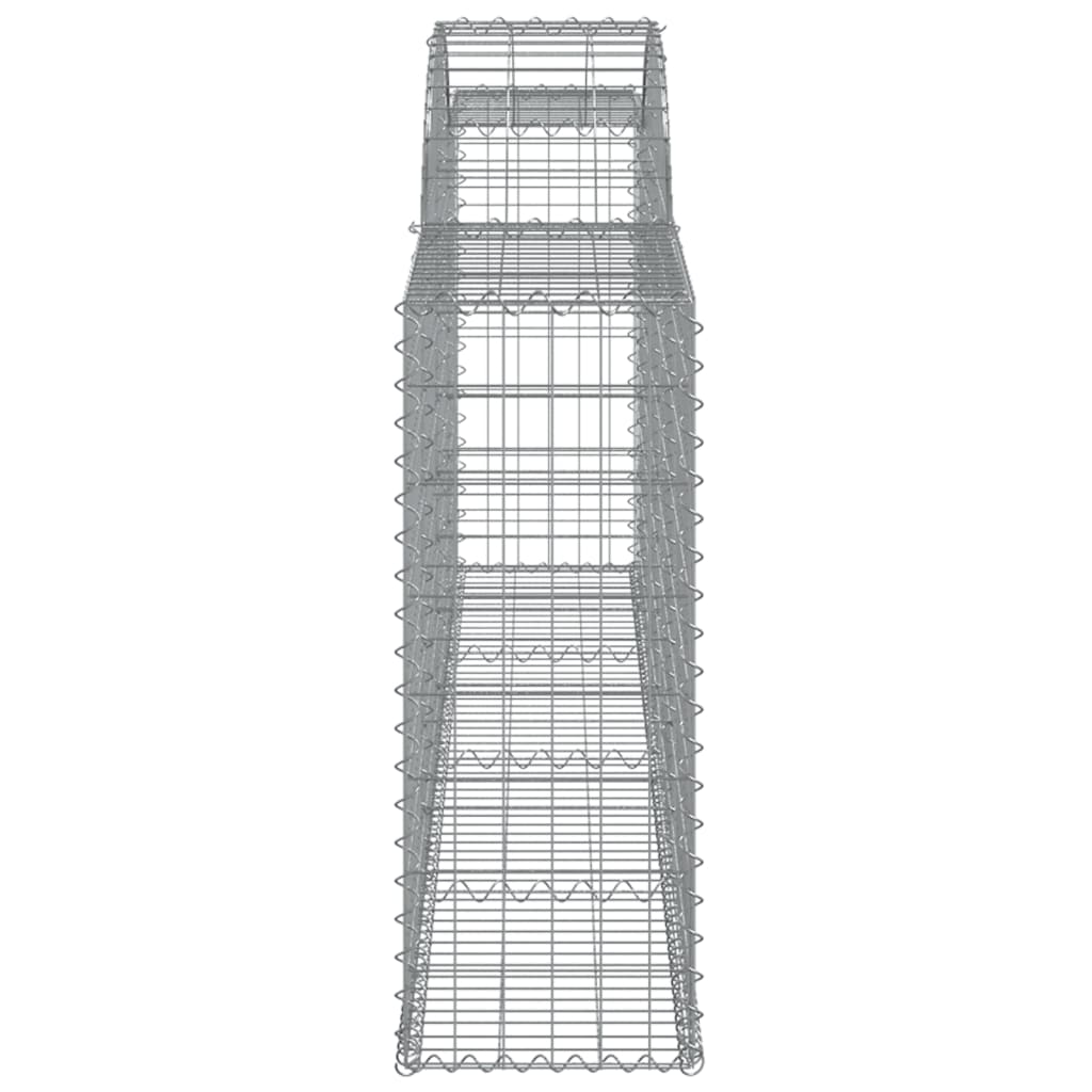 vidaXL Габионни кошници арка 9 бр 300x30x80/100 см поцинковано желязо