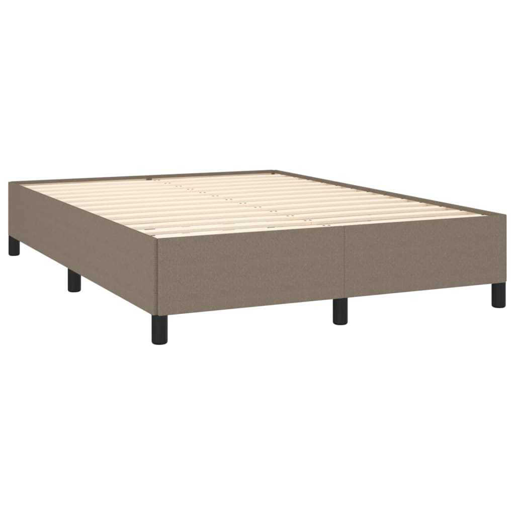 vidaXL Боксспринг легло с матрак, таупе, 140x200 см, плат