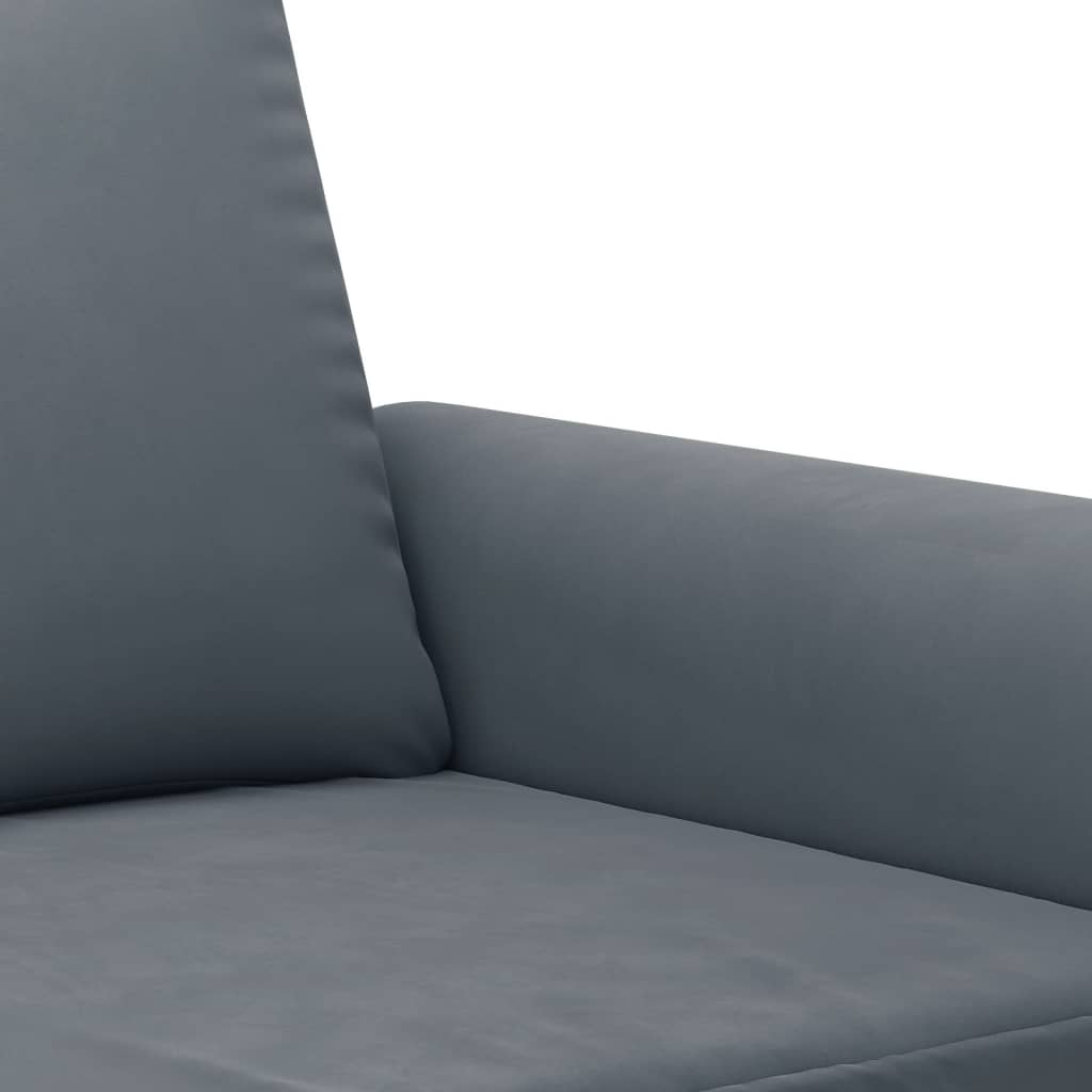 vidaXL Комплект дивани 2 части с възглавници тъмносиво кадифе