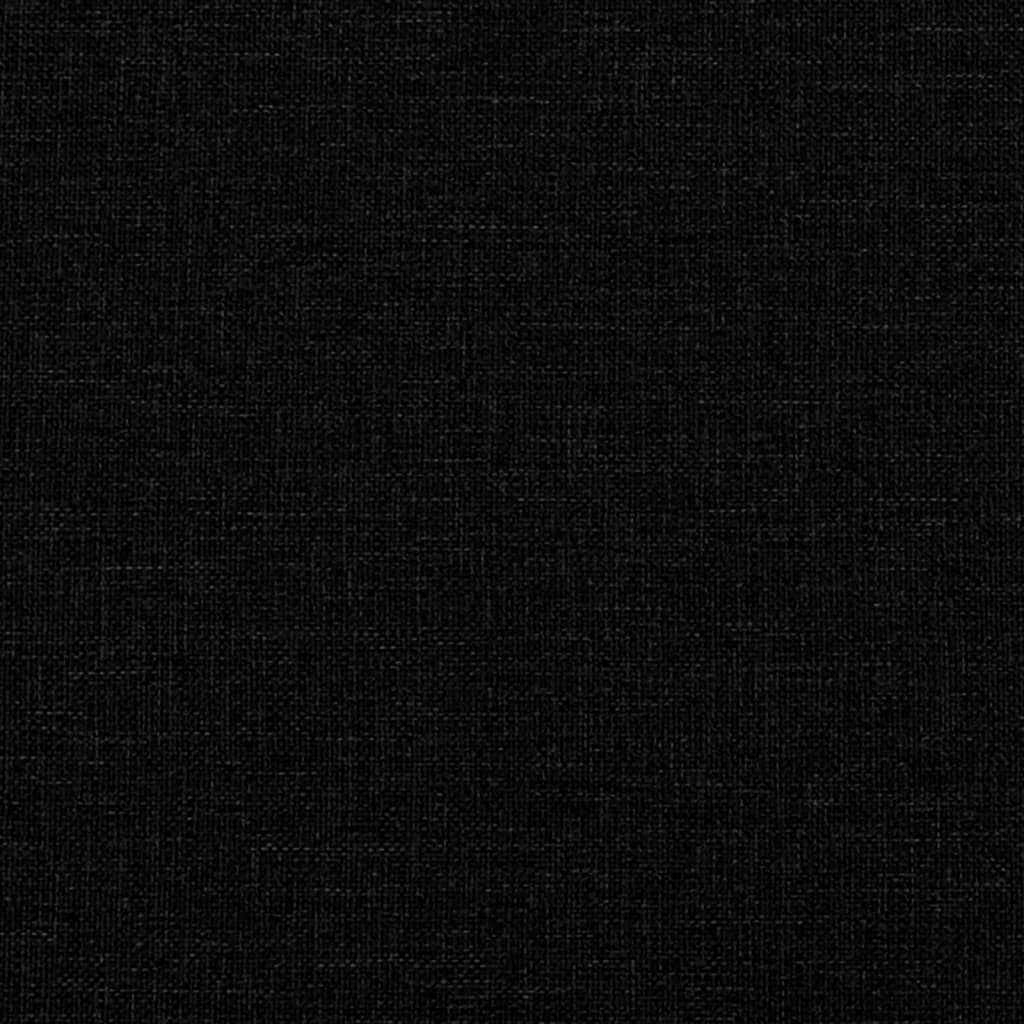 vidaXL Разтегателен диван с поставки за чаши, черен, плат