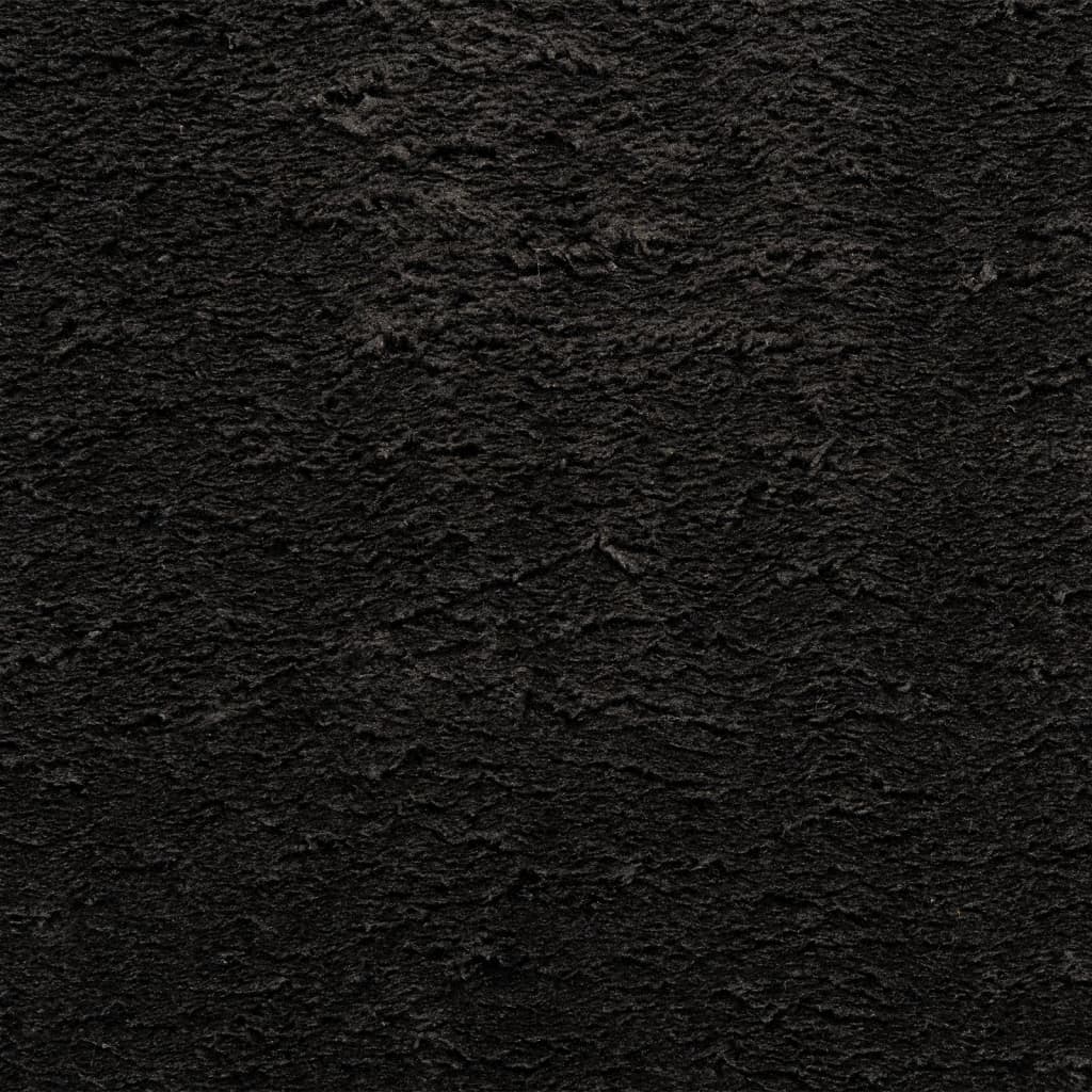vidaXL Килим HUARTE с къс косъм, мек и миещ се, черен, 120x170 см