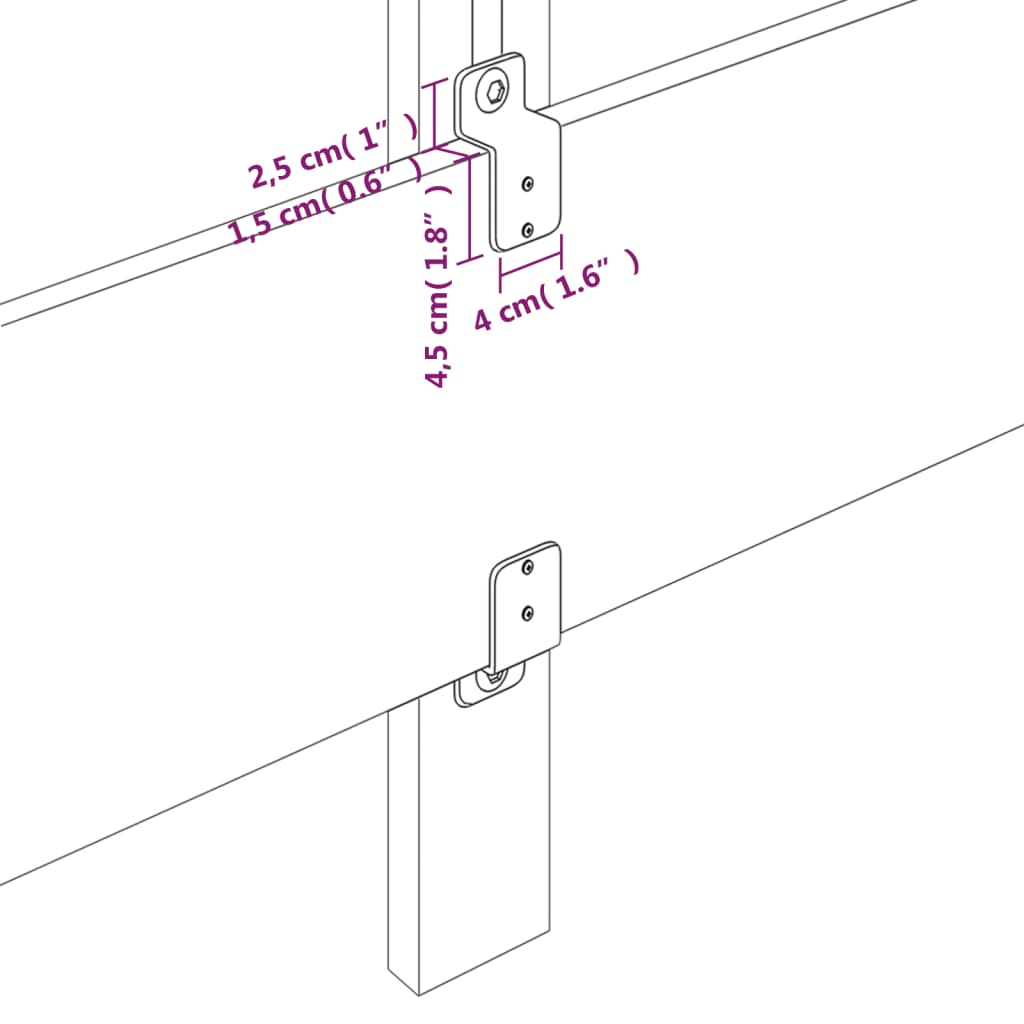 vidaXL Горна табла за легло с уши, таупе, 203x16x118/128 см, плат