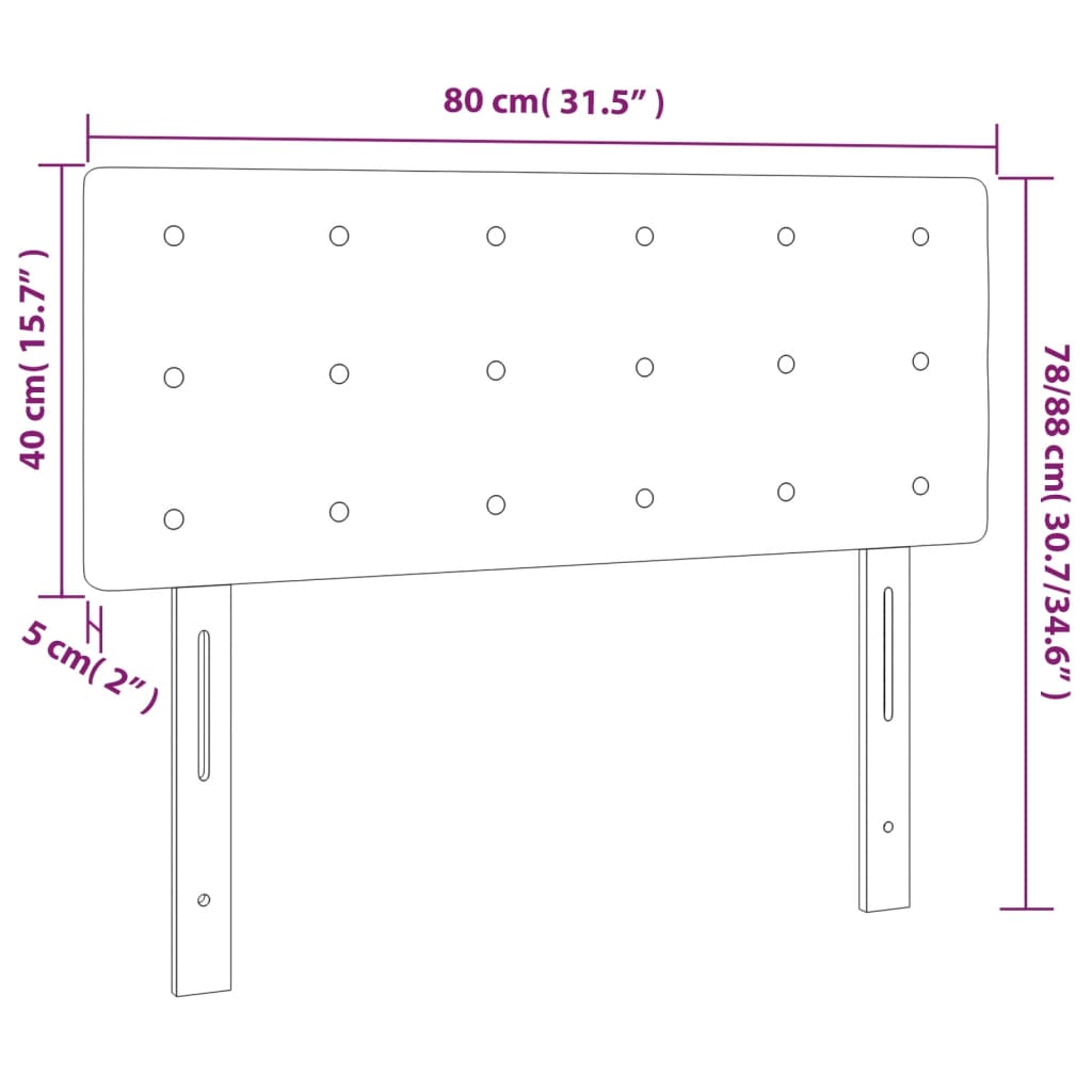 vidaXL Горна табла за легло, тъмносиня, 80x5x78/88 см, кадифе